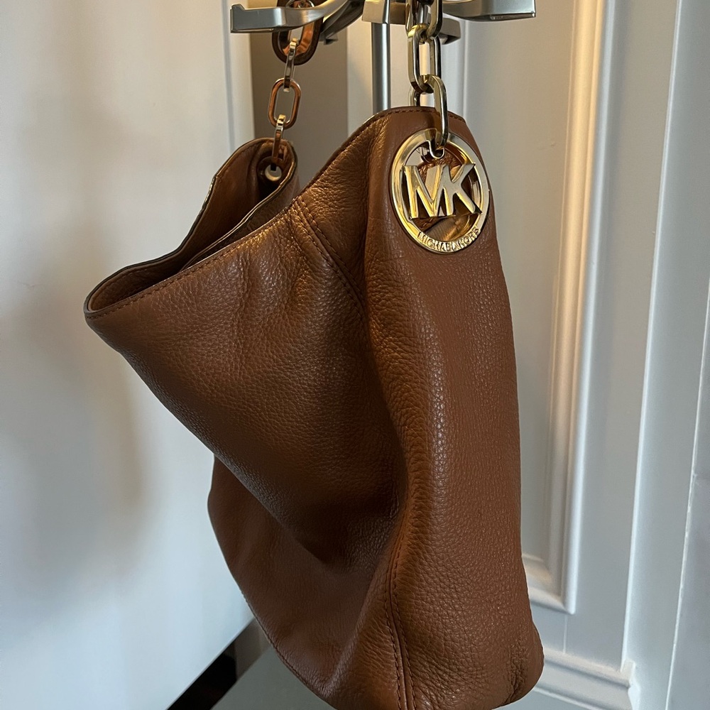 Michael Kors brown leather shoulder bag